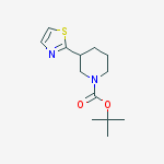 Structure of 3-(2-Thiazolyl)-1-piperidinecarboxylic acid 1,1-dimethylethyl ester