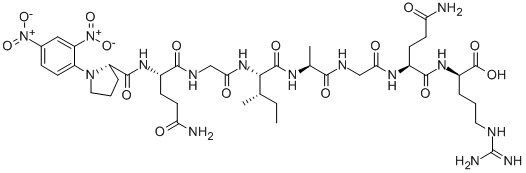 DNP-PRO-GLN-GLY-ILE-ALA-GLY-GLN-D-ARG结构式