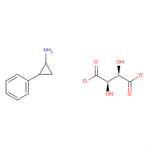Structure of Cyclopropanamine, 2-phenyl-, (1R,2S)-,(2R,3R)-2,3-dihydroxybutanedioate (1:1)