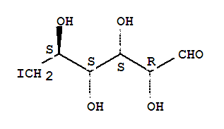 Structure of D-Glucose,6-deoxy-6-iodo-
