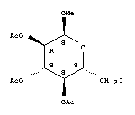 .alpha.-D-Glucopyranoside, methyl 6-deoxy-6-iodo-, triacetate结构式