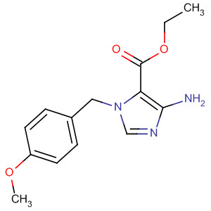 Structure of 1H-Imidazole-5-carboxylic acid, 4-amino-1-[(4-methoxyphenyl)methyl]-,ethyl ester