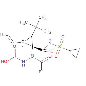 Structure of tert-butyl N-[(1R,2S)-1-(cyclopropylsulfonylcarbamoyl)-2-vinyl-cyclopropyl]carbamate