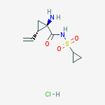 Structure of (1R,2S)-1-amino-N-cyclopropylsulfonyl-2-vinyl-cyclopropane-1-carb oxamide hydrochloride