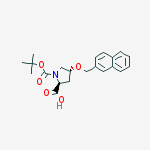 Structure of (2S,4R)-BOC-4-(2-NAPHTHYLMETHOXY)-PYRROLIDINE-2-CARBOXYLIC ACID