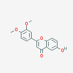 Structure of 2-(3,4-dimethoxyphenyl)-6-hydroxy-4H-chromen-4-one