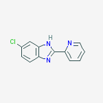 Structure of 1H-benzimidazole, 5-chloro-2-(2-pyridinyl)-