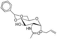 2-Propenyl 2-(Acetylamino)-2-deoxy-4,6-O-(phenylmethylene)-α-D-glucopyranoside结构式