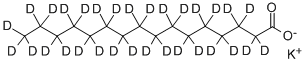 Structure of POTASSIUM HEXADECANOATE-D31