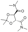 Structure of (4R,5R)-4,5-DI(DIMETHYLAMINOCARBONYL)-2,2-DIMETHYLDIOXOLANE, 99+%