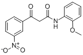 Structure of n-(2-methoxyphenyl)-3-nitro-beta-oxo-benzenepropanamid