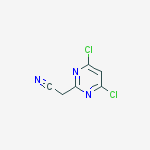 Structure of (4,6-dichloropyrimidin-2-yl)acetonitrile