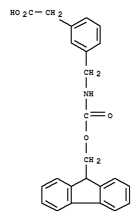 FMOC-(3-氨基甲基苯基)乙酸结构式