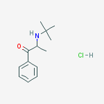 Structure of 2-(TERT-BUTYLAMINO)PROPIOPHENONE HYDROCHLORIDE; DESCHLORO BUPROPION