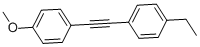 1-乙基-4-[2-(4-甲氧苯基)乙炔基]苯结构式
