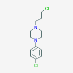 1-(4-chlorophenyl)-4-(3-chloropropyl)piperazine结构式