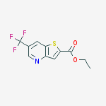ethyl 6-(trifluoromethyl)thieno[3,2-b]pyridine-2-carboxylate结构式