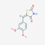 Structure of 5-(3,4-dimethoxybenzylidene)-1,3-thiazolidine-2,4-dione