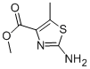 Structure of 2-AMINO-5-METHYL-THIAZOLE-4-CARBOXYLIC ACID METHYL ESTER