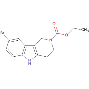 Structure of 2H-Pyrido[4,3-b]indole-2-carboxylic acid, 8-bromo-1,3,4,5-tetrahydro-,ethyl ester
