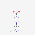 1-N-BOC-4-(2-CHLORO-4-PYRIDINYL) PIPERAZINE结构式