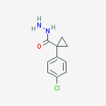 Structure of Cyclopropanecarboxylic acid, 1-(4-chlorophenyl)-, hydrazide
