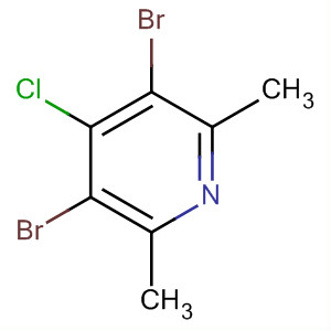 Pyridine, 3,5-dibromo-4-chloro-2,6-dimethyl-结构式