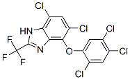 5,7-dichloro-4-(2,4,5-trichlorophenoxy)-2-(trifluoromethyl)-1H-benzimidazole结构式