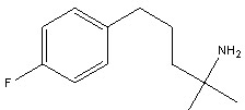 5-(4-fluorophenyl)-2-methylpentan-2-amine结构式