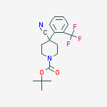Structure of 1-Boc-4-cyano-4-(2-trifluoromethylphenyl)-piperidine
