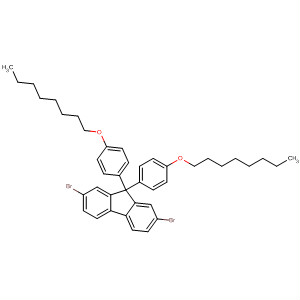Structure of 9H-Fluorene, 2,7-dibromo-9,9-bis[4-(octyloxy)phenyl]-
