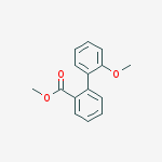 Structure of [1,1'-Biphenyl]-2-carboxylic acid, 2'-methoxy-, methyl ester