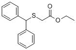 Structure of ACETIC ACID, [(DIPHENYLMETHYL)THIO]-, ETHYL ESTER