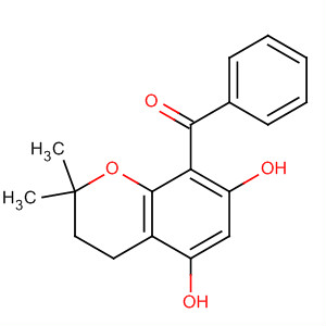 Structure of Methanone,(3,4-dihydro-5,7-dihydroxy-2,2-dimethyl-2H-1-benzopyran-8-yl)phenyl-