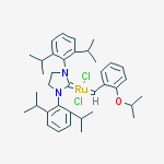 Hoveyda-Grubbs Catalyst?M722;[1,3-双(2,6-异丙基苯基)-2-咪唑烷亚基](2-异丙氧基苯基亚甲基)二氯化钌结构式
