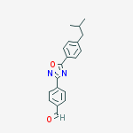 Structure of 4-[5-(4-ISOBUTYL-PHENYL)-[1,2,4]OXADIAZOL-3-YL]-BENZALDEHYDE
