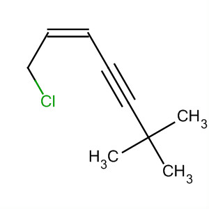 Structure of 1-CHLORO-6,6-DIMETHYL-2-HEPTENE-4-YNE
