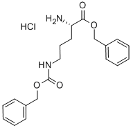 N5-[苄氧羰基]-L-鸟氨酸苄酯单盐酸盐结构式