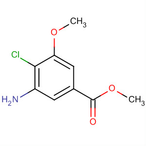 Structure of Benzoic acid, 3-amino-4-chloro-5-methoxy-, methyl ester