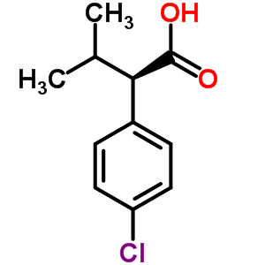 Structure of (2R)-2-(4-Chlorophenyl)-3-methylbutanoic acid