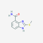 Structure of 1H-Benzimidazole-4-carboxamide,2-(methylthio)-