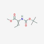 (Z)-Methyl 2-(tert-butoxycarbonylamino)but-2-enoate结构式