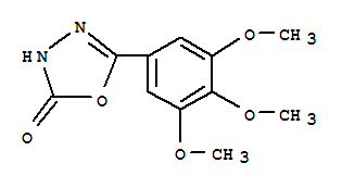5-(3,4,5-三甲氧基苯基)-1,3,4-恶二唑-2-醇结构式