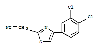 [4-(3,4-DICHLORO-PHENYL)-THIAZOL-2-YL]-ACETONITRILE结构式