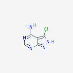 Structure of 3H-Pyrazolo[3,4-d]pyrimidine-4,6-diamine, 3-bromo-