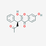Structure of 2,7-dihydroxy-3-[(1S)-3-oxo-1-phenylbutyl]-4H-chromen-4-one