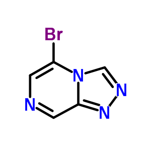 5-Bromo-[1,2,4]triazolo[4,3-a]pyrazine结构式