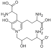 2-amino-6-[4-(2-amino-2-carboxy-ethyl)-5-(3-amino-3-carboxy-propyl)-3-hydroxy-pyridin-1-yl]-5-hydroxy-hexanoate结构式