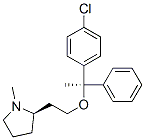 (R-(R*,R*))-1-甲基-2-(2-(1-(4-氯苯基)-1-苯乙氧基)乙基)-吡咯烷结构式