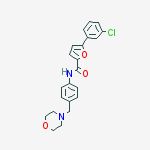 Structure of 5-(3-chlorophenyl)-N-[4-(morpholin-4-ylmethyl)phenyl]furan-2-carboxamide